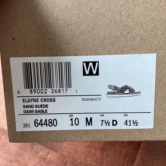 Clarks Elayne Cross Sandals (Sand Suede) - Picture 6 of 8